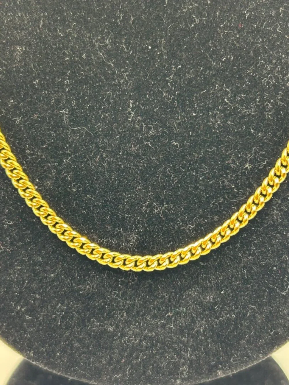 Mens Real Gold Cuban Chain Stainless Steel Plated 4mm 24 Inch Durable Hip Hop